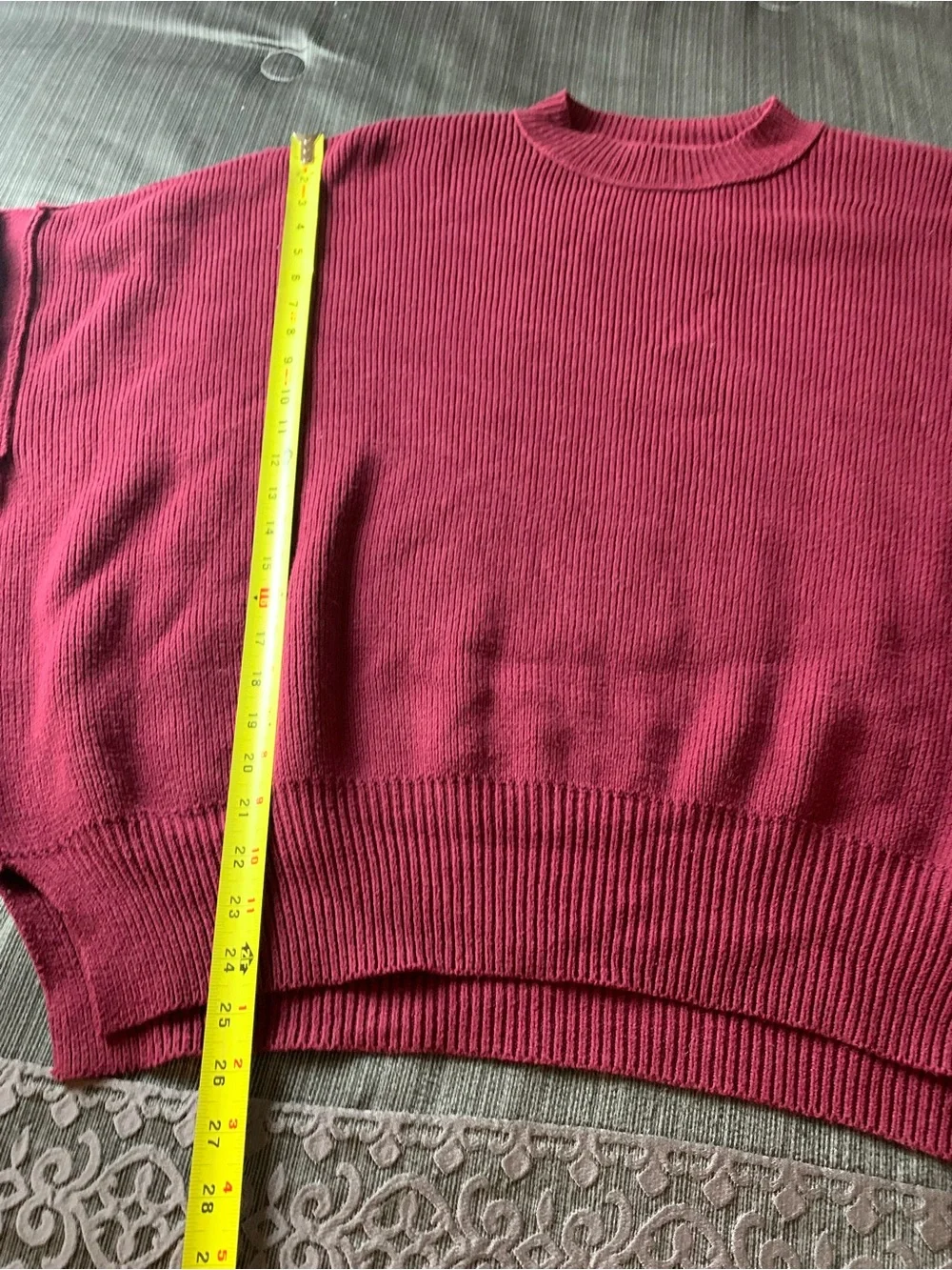 Free People Easy Street Tunic Sweater Burgundy